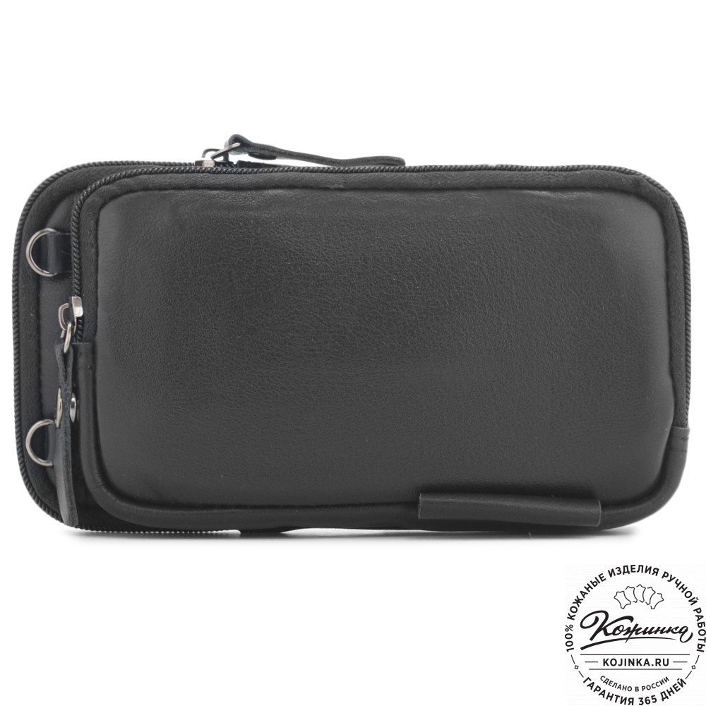 Кожаный клатч "Денвер" (черный)